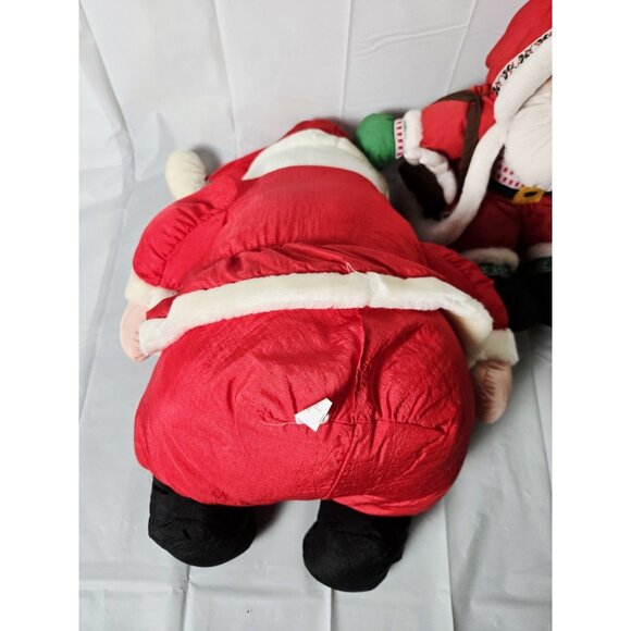 3 Vintage Christmas Santa Claus Puffalump Plush - Picture 5 of 13